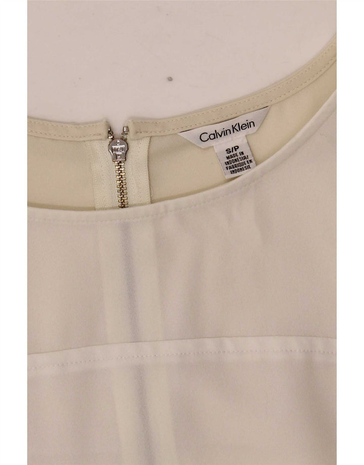 Rochie schimbătoare pentru femei Calvin Klein UK 10, mică, albă, bloc de culoare
