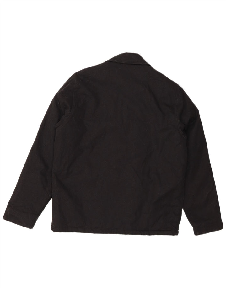 Jachetă Sherpa Utility pentru bărbați Zara UK 38, bumbac mediu negru