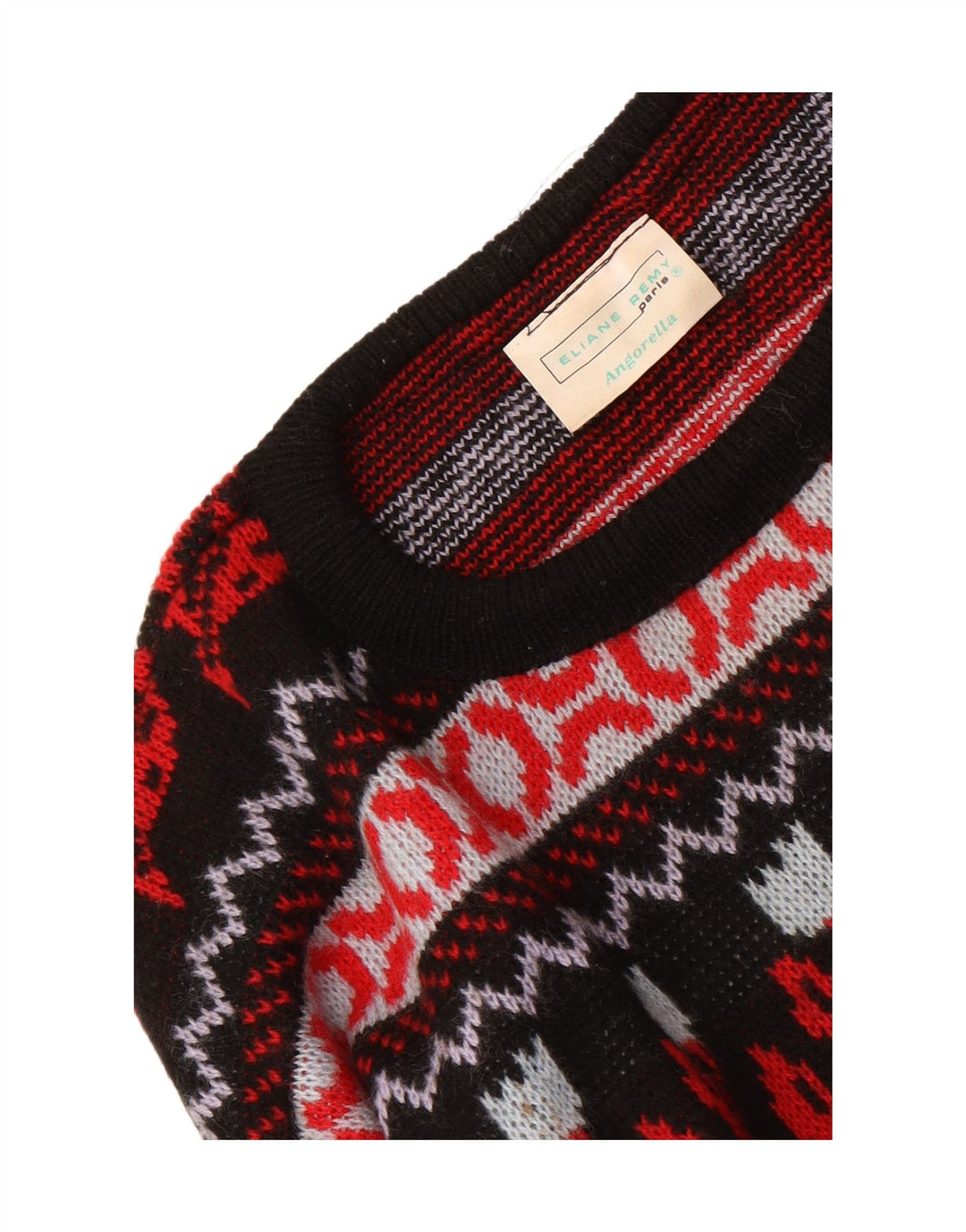 Pulover vintage pentru bărbați cu decolteu rotund, mediu multicolor, acrilic floral