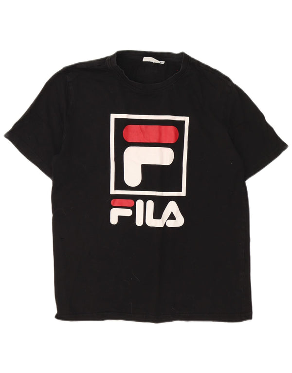 Tricou cu grafică pentru bărbați Fila Top XS Bumbac negru