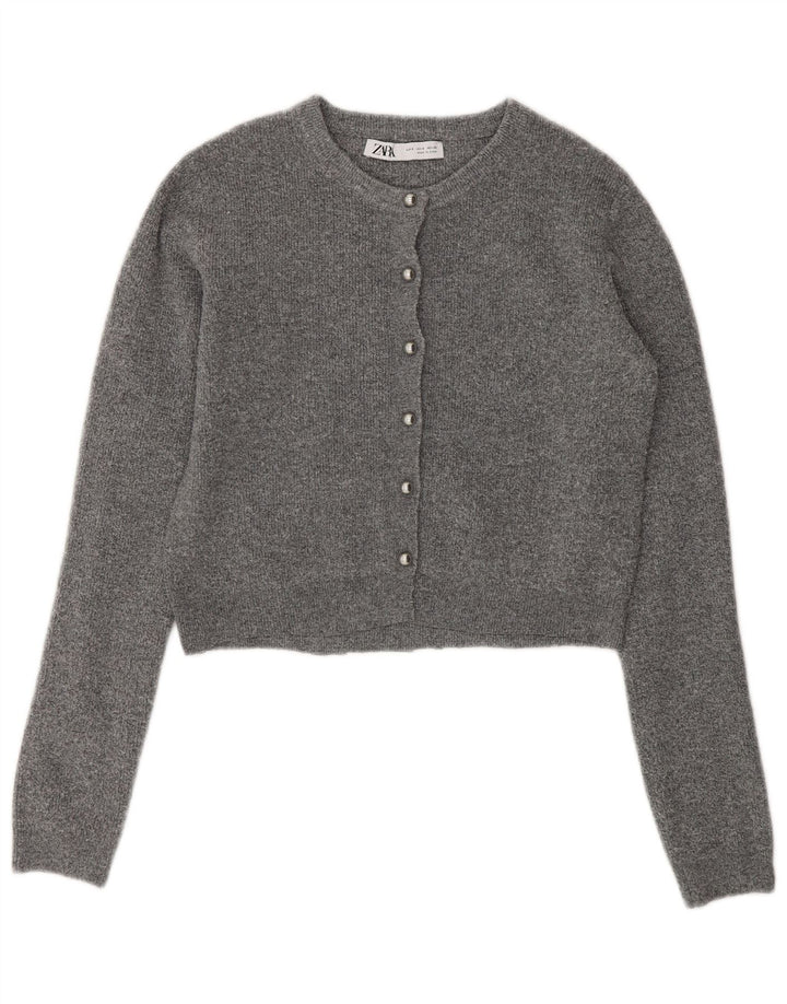 Pulover cardigan pentru femei Zara UK 10 Mic Gri