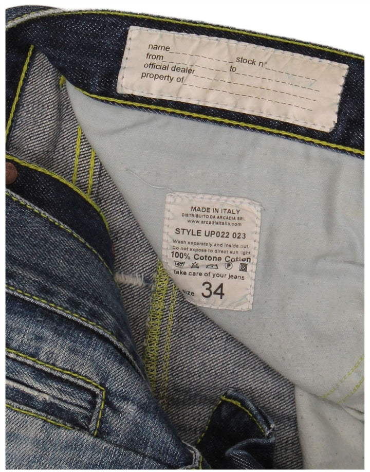 DONDUP Blugi Distressed pentru bărbați L34 L32 Bumbac albastru