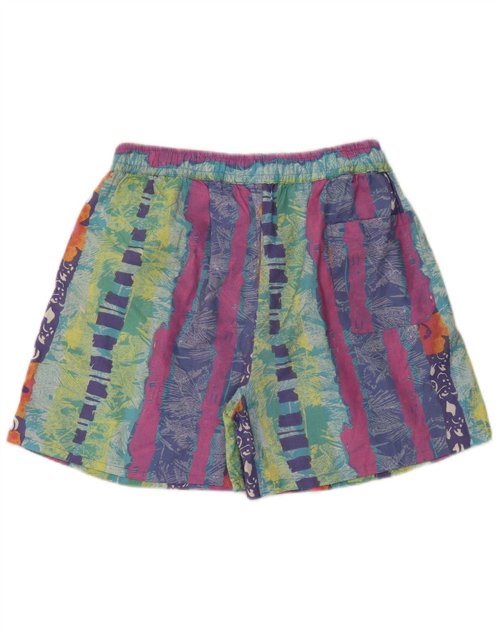 Pantaloni scurți de înot VINTAGE pentru bărbați, bumbac cu dungi multicolore medii
