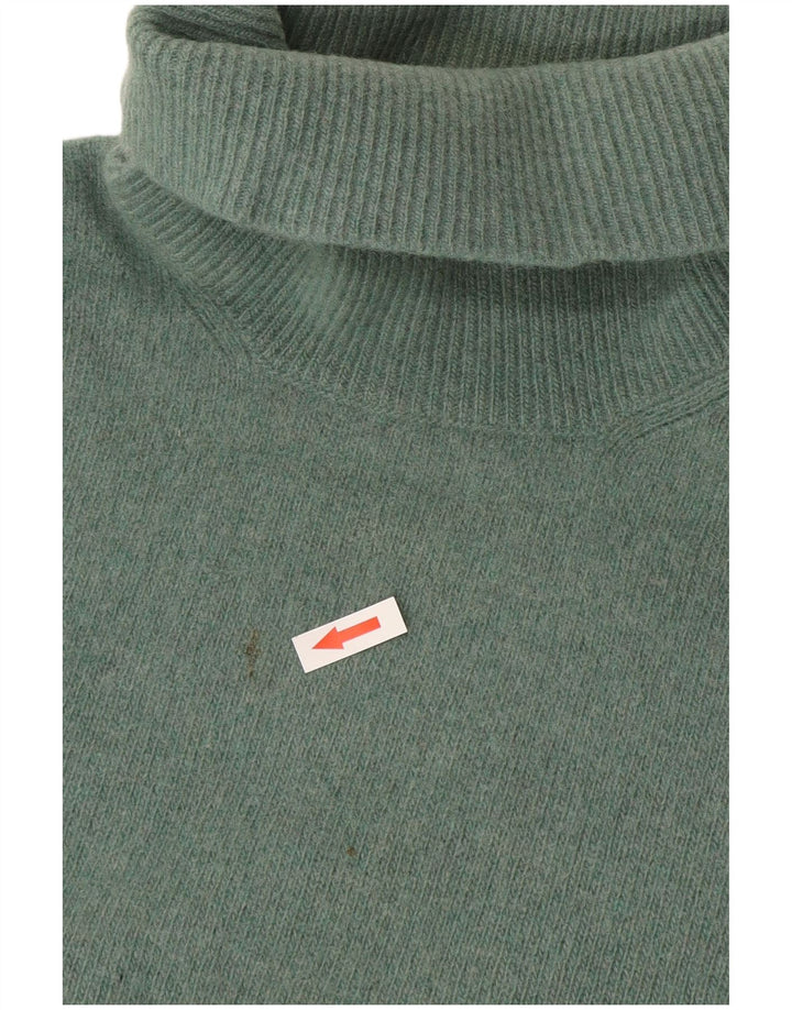 Pulover Trussardi pentru bărbați cu gât rulat, lână verde medie