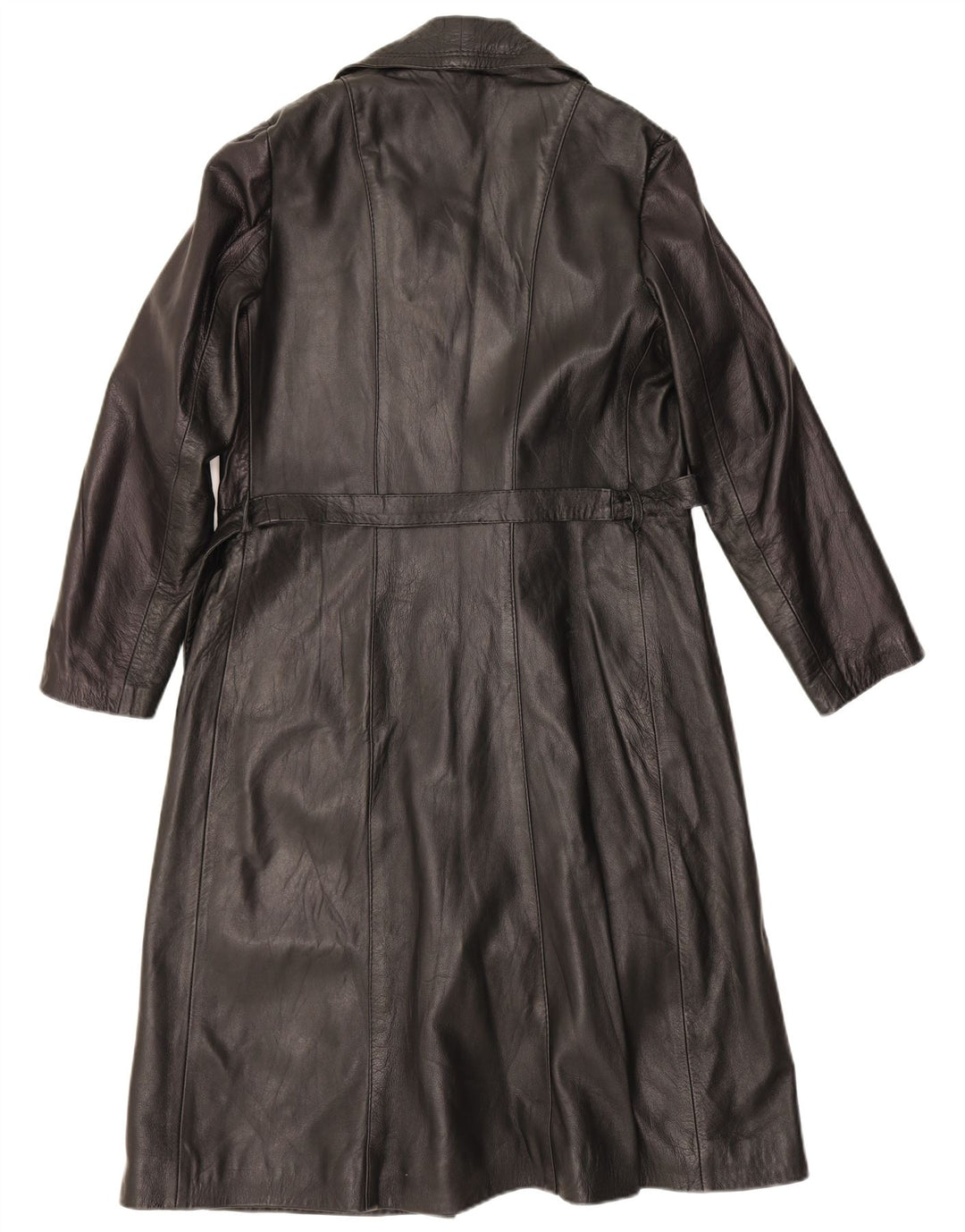 Palton din piele vintage pentru femei UK 18 XL negru