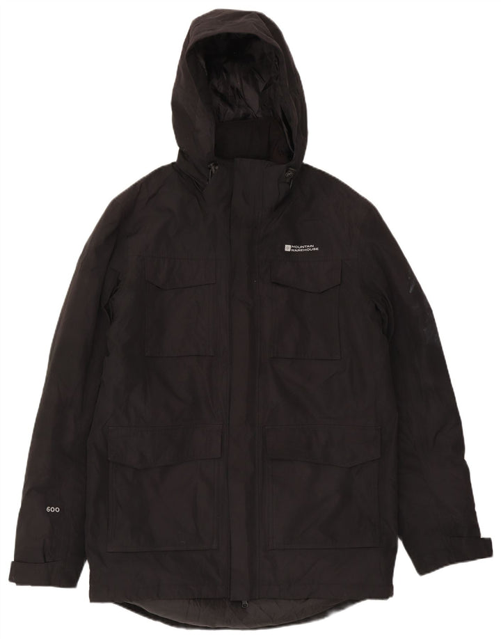 Palton căptușit cu glugă pentru bărbați Mountain Warehouse UK 38 Poliester mediu negru