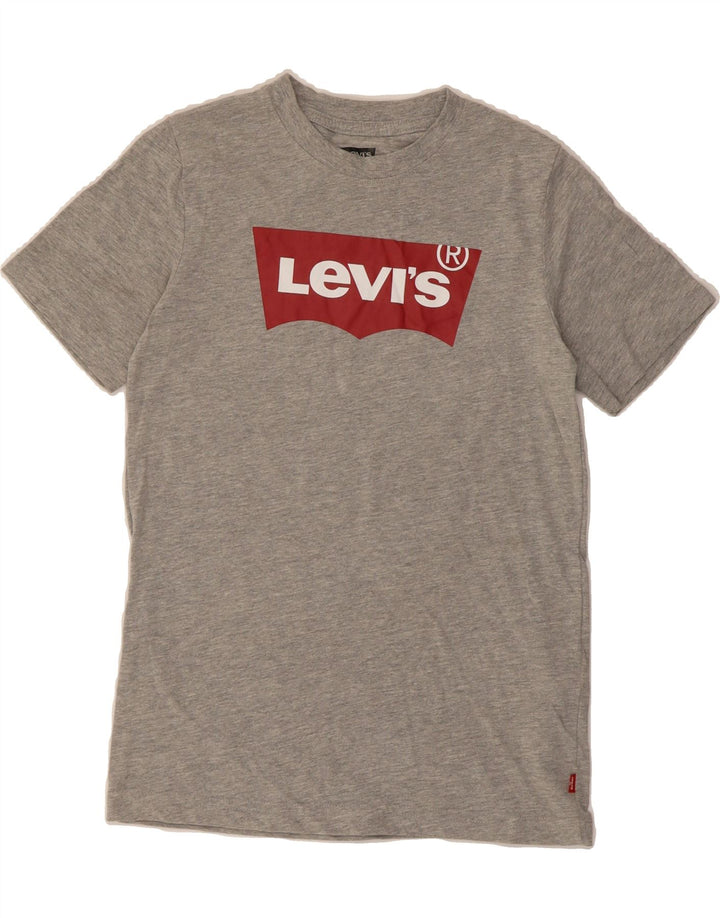 LEVI'S Boys Graphic T-Shirt Top 13-14 Years Grey Cotton Vintage Levi's and Second-Hand Levi's from Messina Hembry 