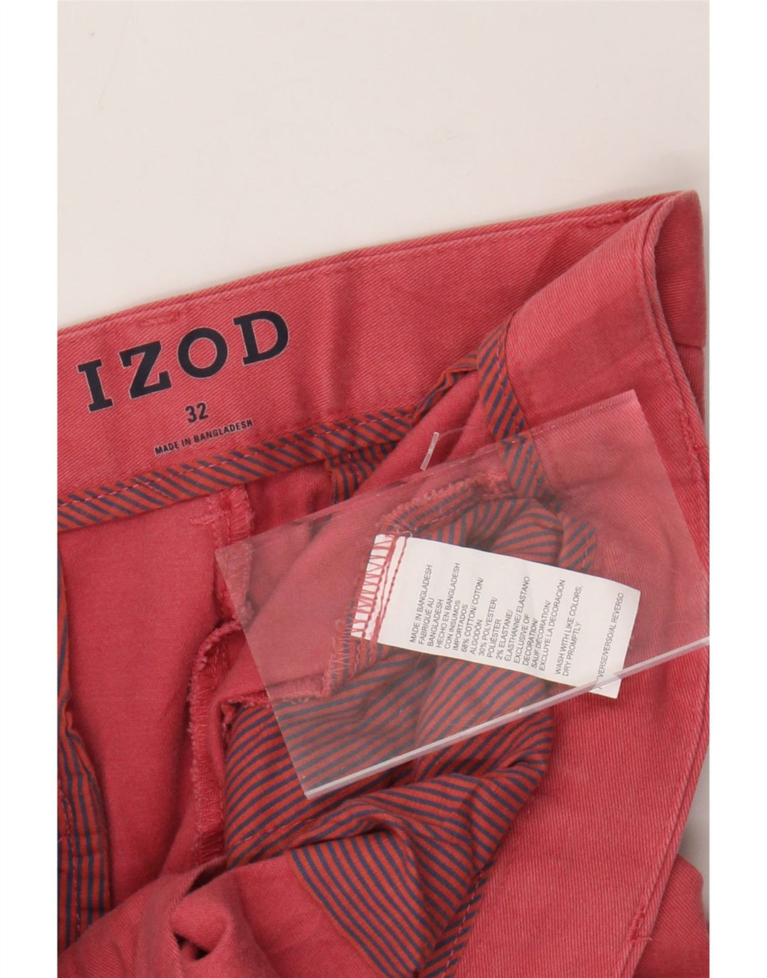 Pantaloni scurți chino pentru bărbați IZOD W32 bumbac roșu mediu