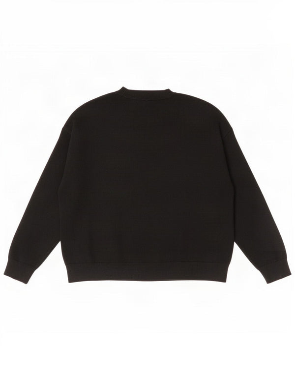 Marks & Spencer Pulover cu decolteu cu grafic pentru femei UK 16 Large Negru