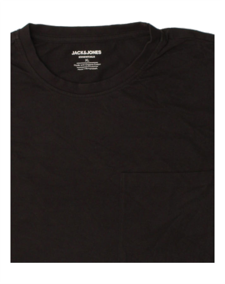 JACK & JONES Mens T-Shirt Top XL Black Cotton Vintage Jack & Jones and Second-Hand Jack & Jones from Messina Hembry 