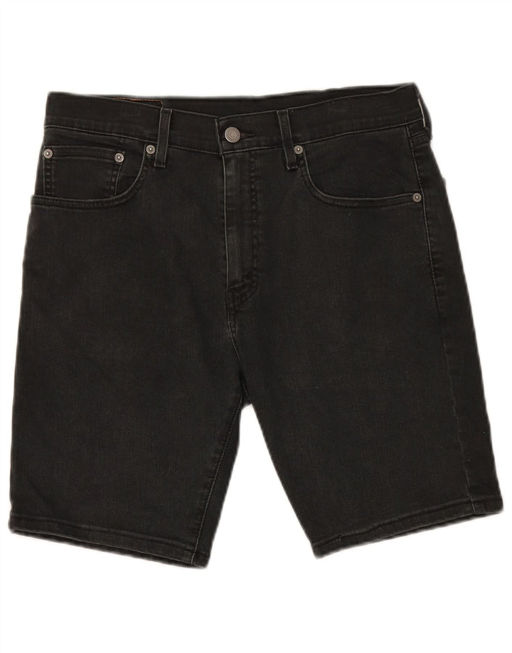 Pantaloni scurți din blugi pentru bărbați LEVI'S 412 W31 bumbac mediu negru