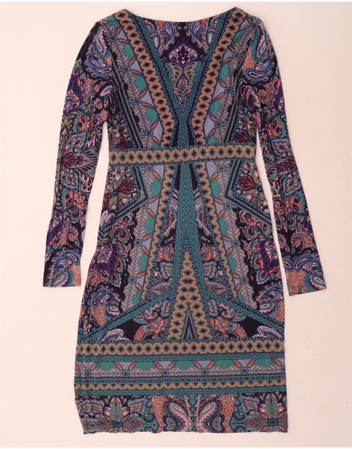 MONSOON Rochie schimbătoare cu mânecă lungă pentru femei UK 12 Medium Multicolor Paisley
