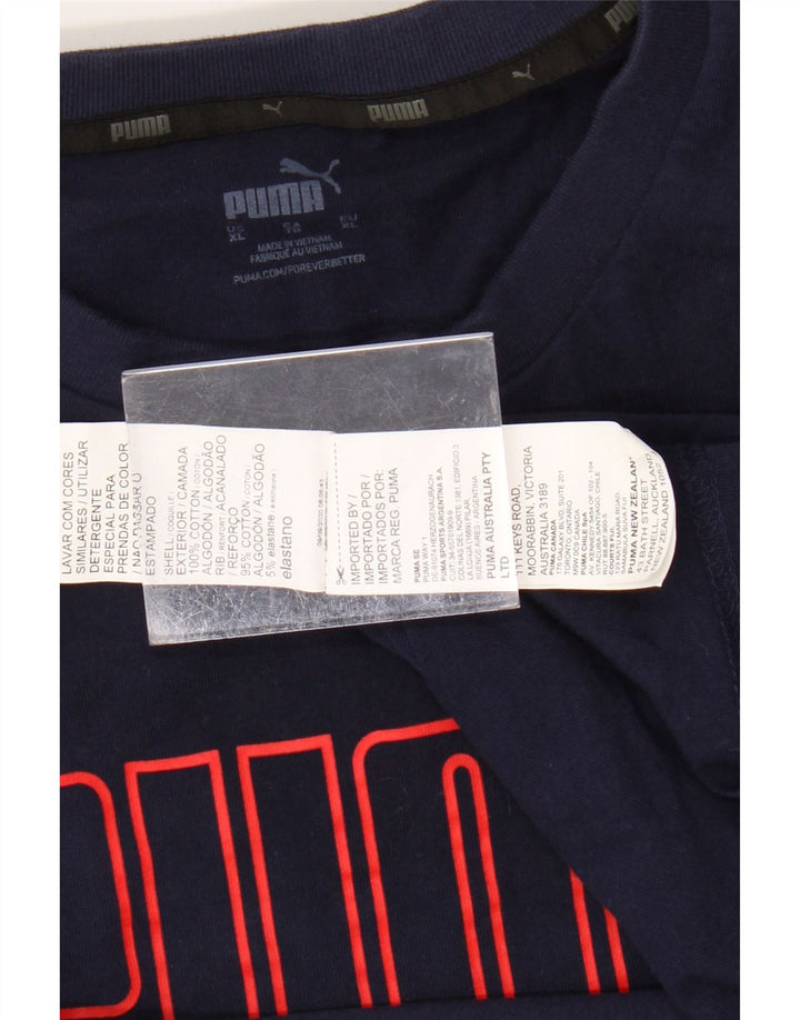 Tricou grafic pentru bărbați PUMA Top XL Bumbac bleumarin