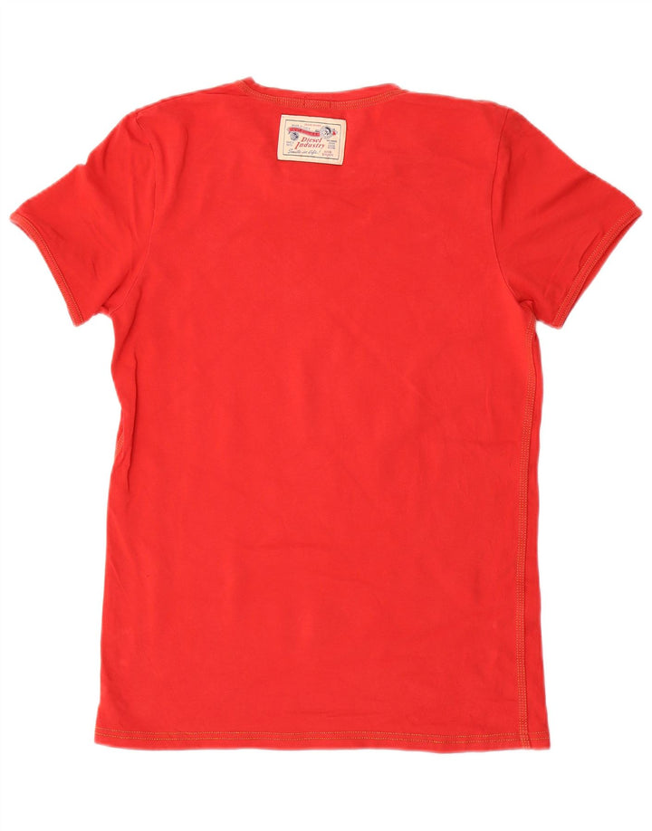 DIESEL Tricou pentru femei Top UK 10 Small Red Bumbac