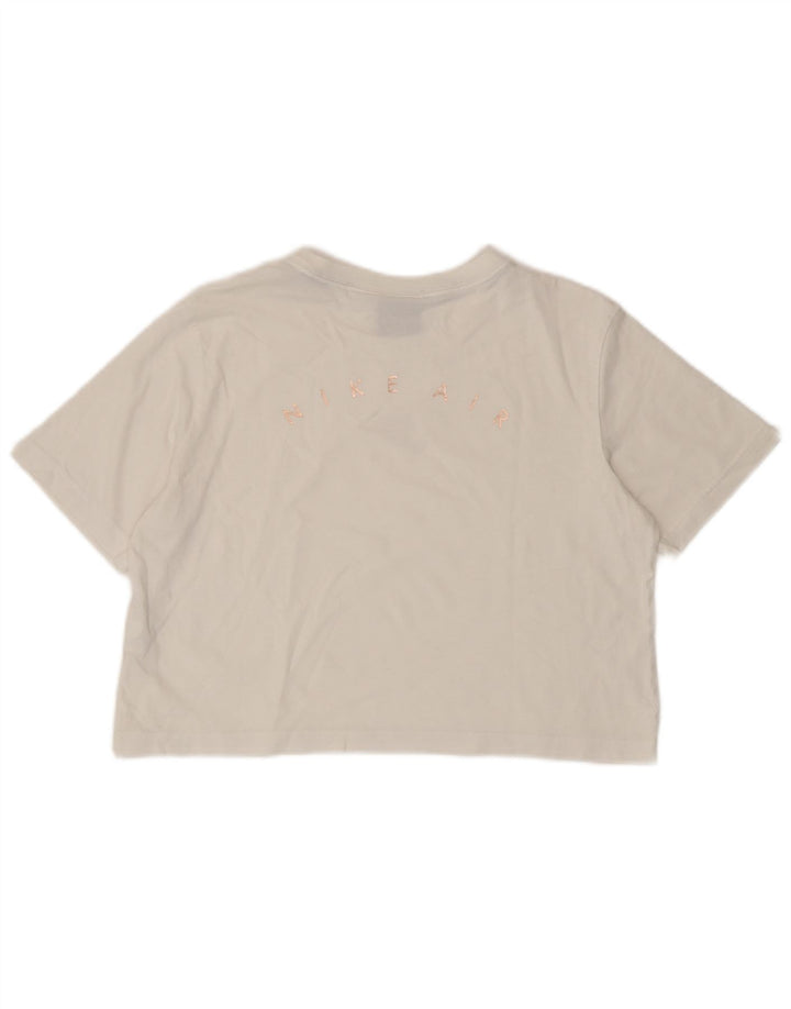 Tricou crop grafic Nike pentru femei Top UK 14 Medium White