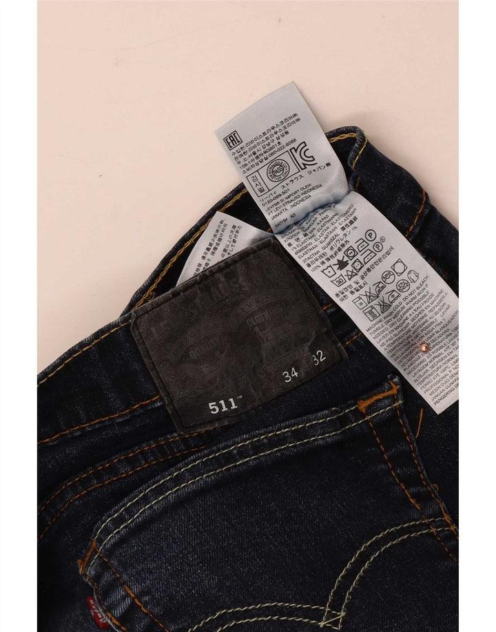Blugi pentru bărbați Levi's 511 Slim W34 L32 Bumbac bleumarin