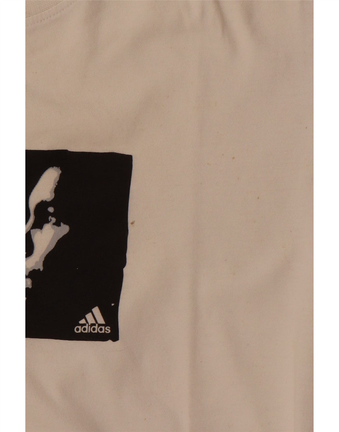 Tricou grafic ADIDAS pentru bărbați Top mare din bumbac alb