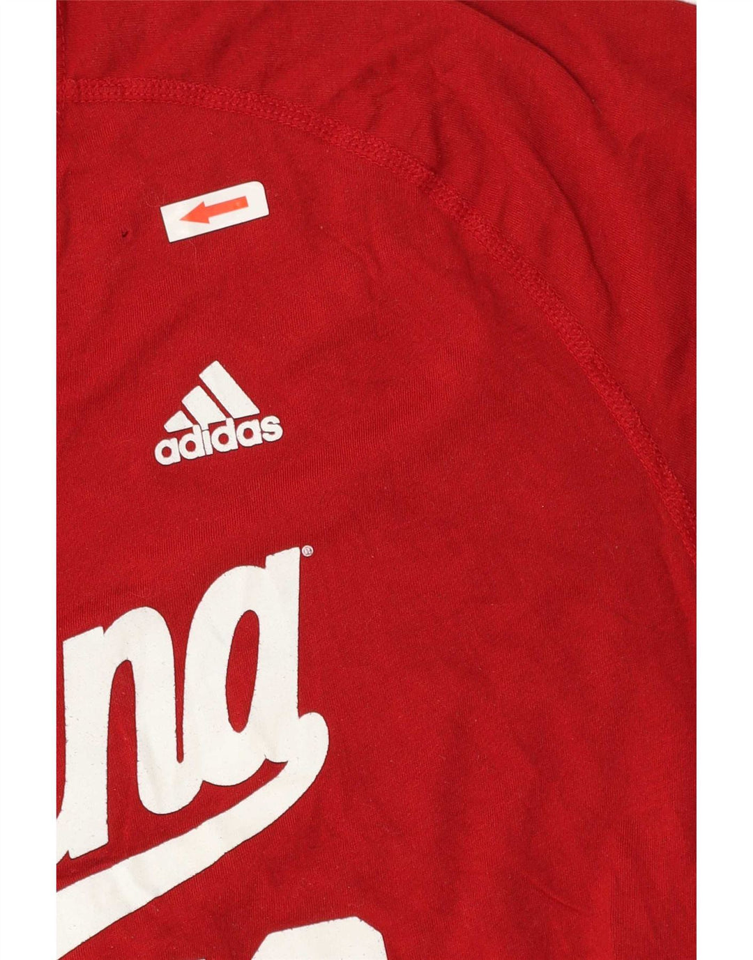 Tricou cu grafic Indiana Adidas pentru bărbați Top XL poliester roșu