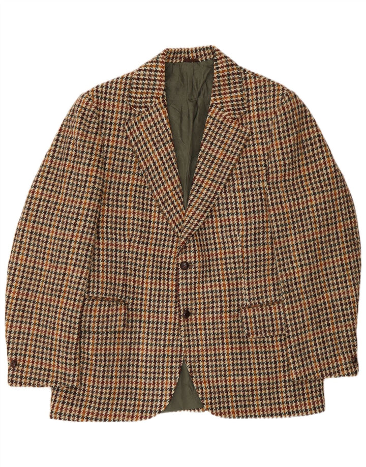 Jachetă pentru bărbați Harris Tweed cu 2 nasturi, UK 40, maro, picior de gală mare