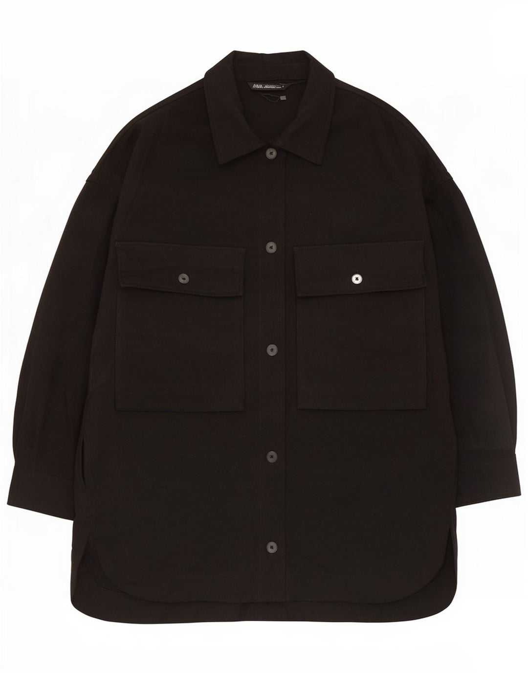 Zara Womens Oversized Oversize UK 16 Large Black Poliester
