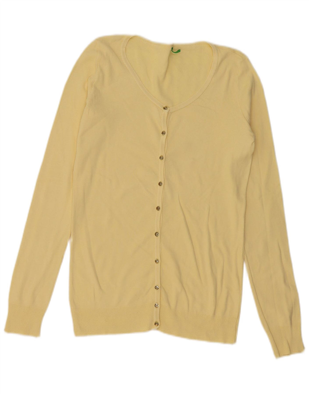 Pulover cardigan pentru femei Benetton UK 10 Small Yellow