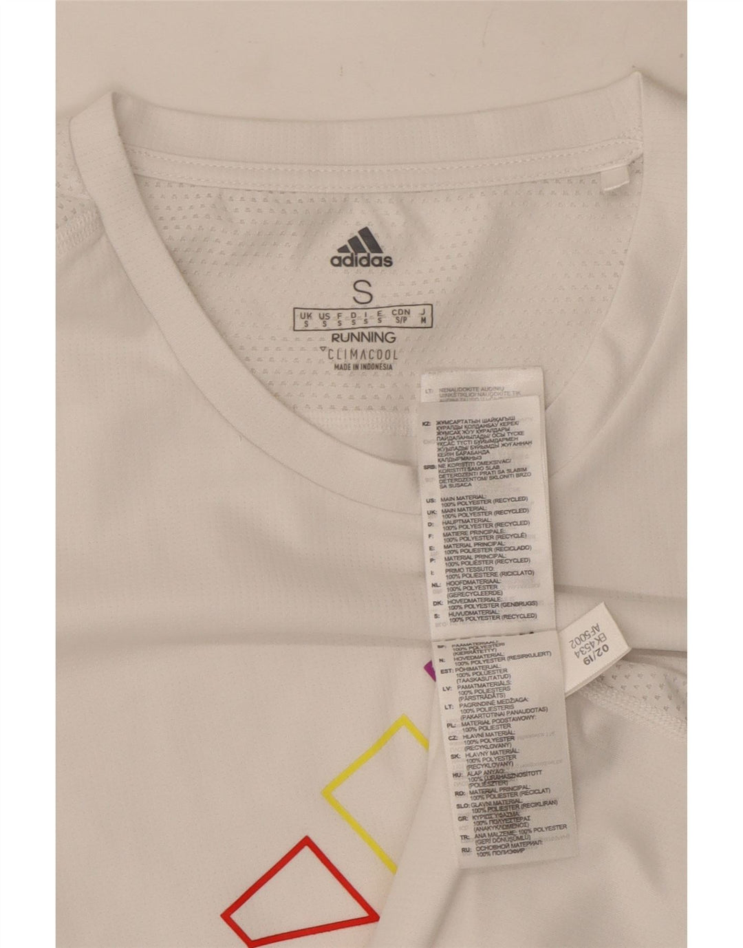 Tricou grafic pentru alergare Adidas pentru bărbați Top Medium Alb Poliester
