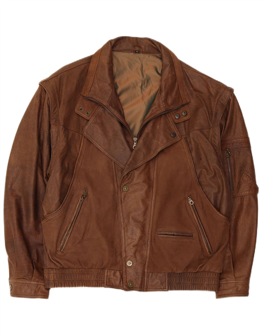 Jachetă de piele pentru bărbați Trapper UK 42 XL maro