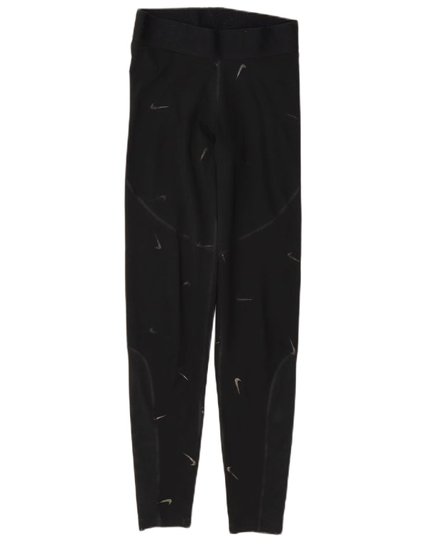 Leggings grafic Nike pentru femei UK 10 Poliester negru mic