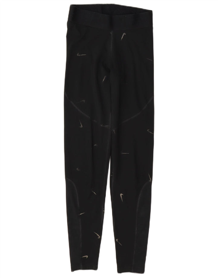 Leggings grafic Nike pentru femei UK 10 Poliester negru mic
