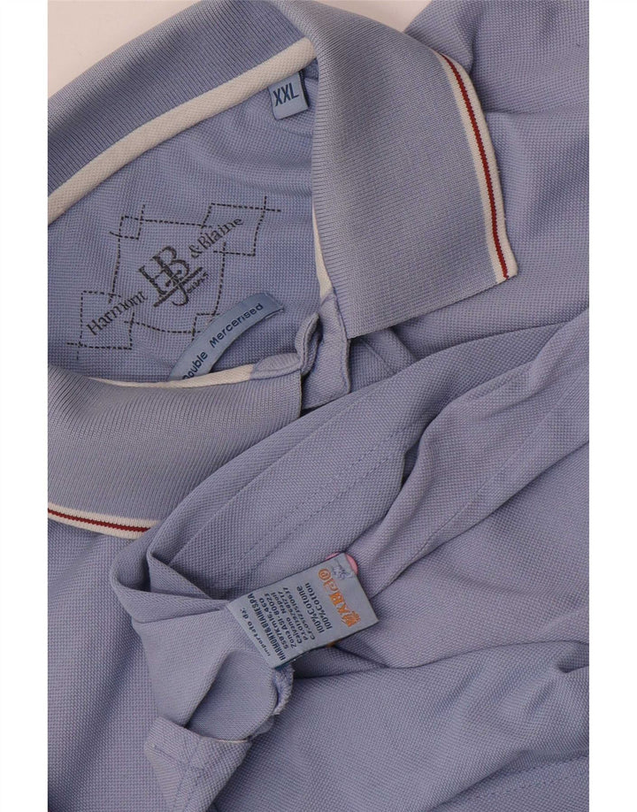 Tricou polo Harmont & Blaine pentru bărbați, bumbac albastru 2XL