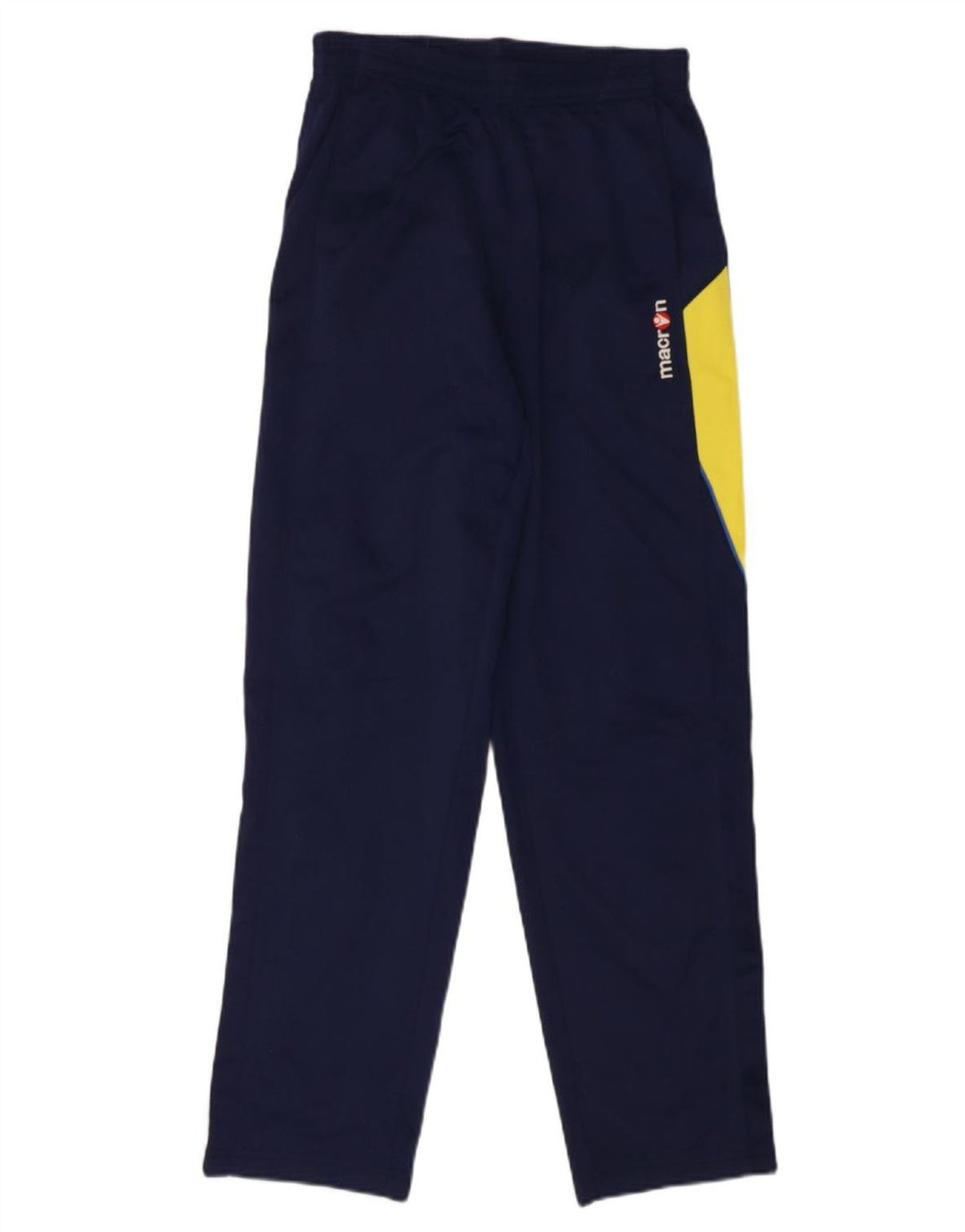 MACRON Mens Tracksuit Trousers Small  Navy Blue Colourblock Polyester