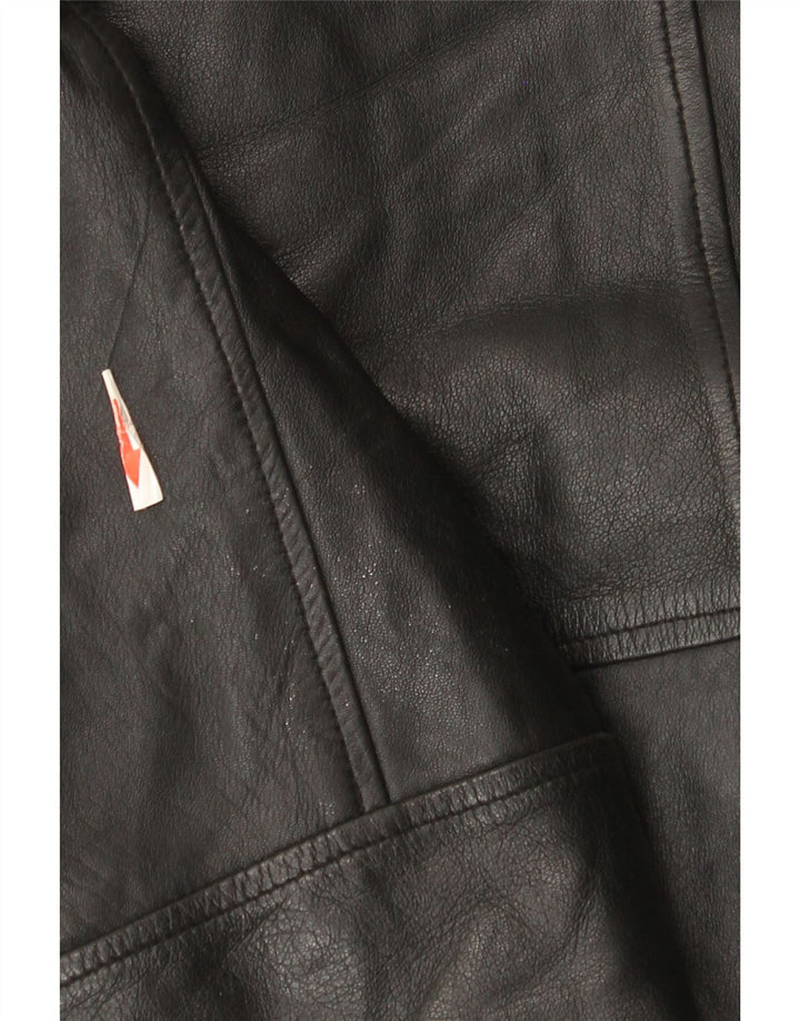 Geacă de piele pentru bărbați Marks & Spencer UK 38 Medium Black Leather