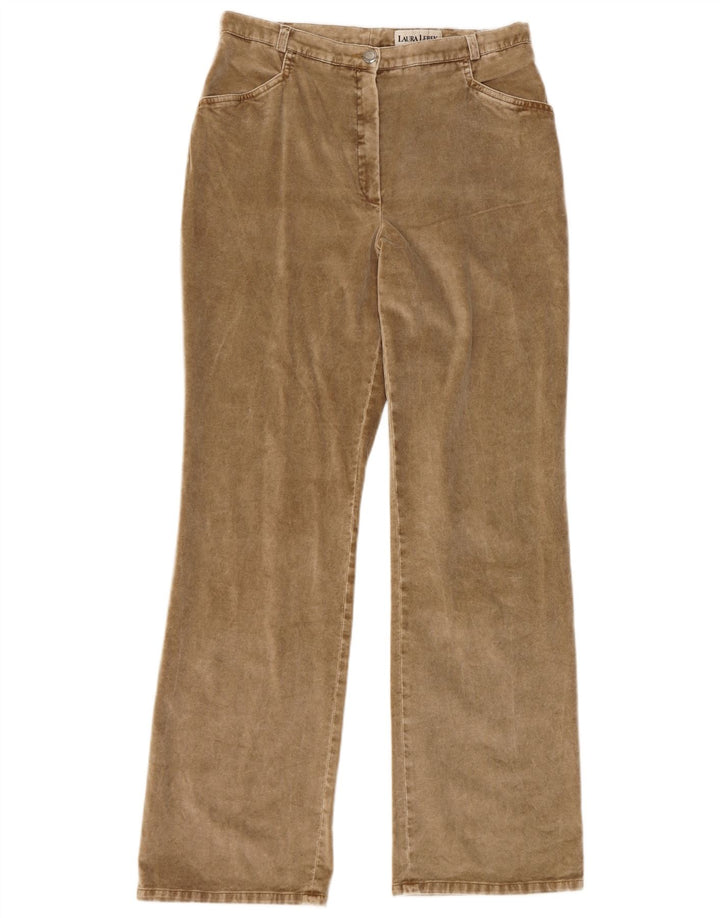 LAURA LEBEK Pantaloni casual Bootcut pentru femei UK 16 Large W32 L32 Maro