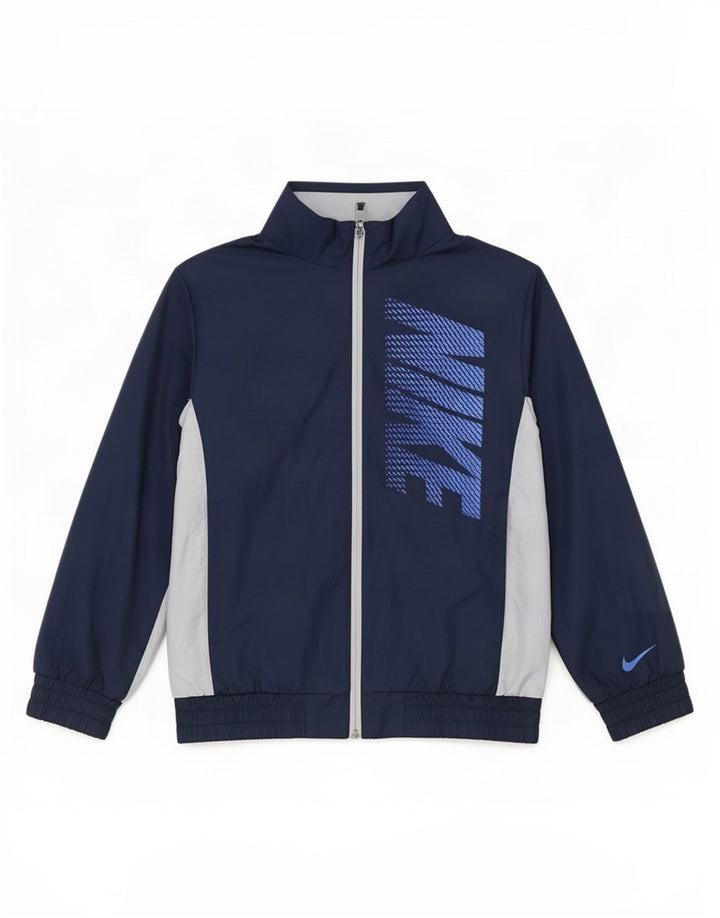 Jachetă de top pentru trening Nike pentru băieți 10-11 ani, medie, bleumarin, color block