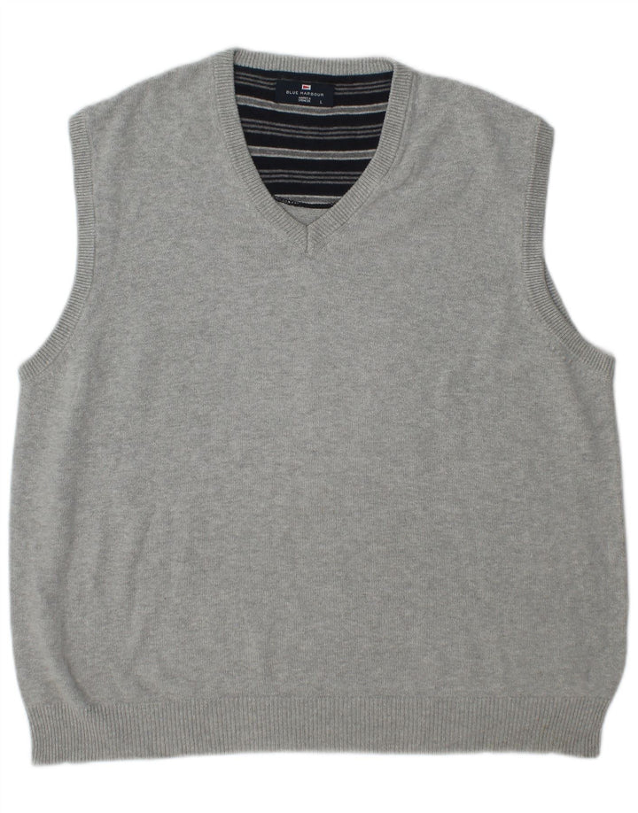 Marks & Spencer pentru bărbați Blue Harbour Vest Tank Top Mare Bumbac Gri