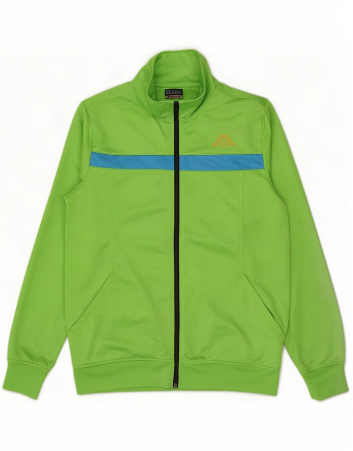 Jachetă de trening pentru bărbați Kappa, verde mediu, poliester color bloc