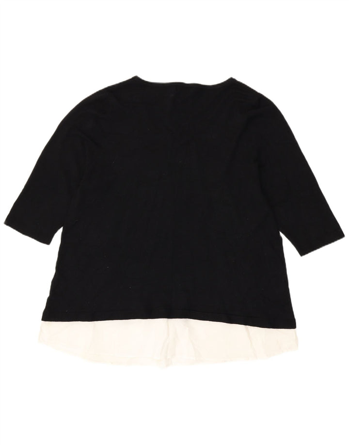 Bluză cu autograf pentru femei Marks & Spencer UK 14 Medium Black Colorblock