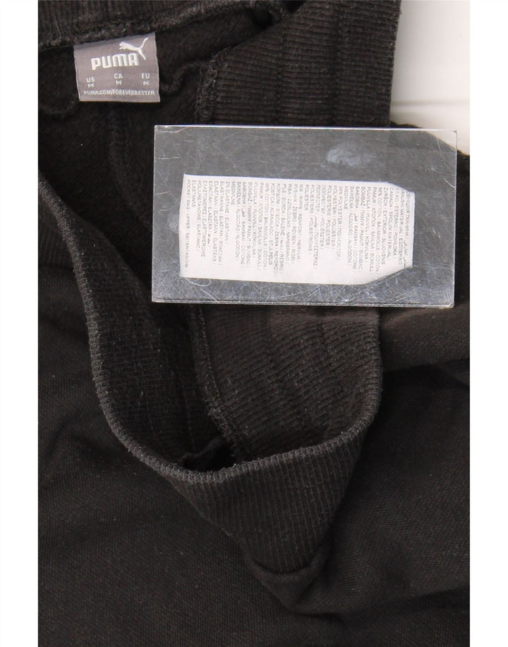 Pantaloni de trening Puma pentru bărbați Joggeri, bumbac mediu negru