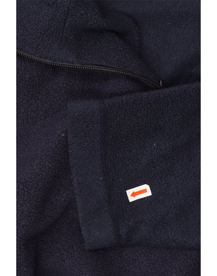 Pulover KAPPA pentru bărbați, cu fermoar și gât, fleece, bleumarin mediu