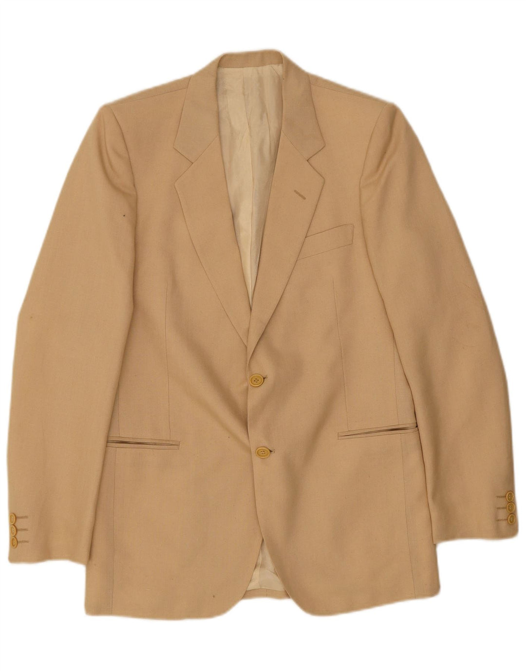 Jachetă vintage pentru bărbați cu 2 nasturi IT 48 Medium Bej Poliester