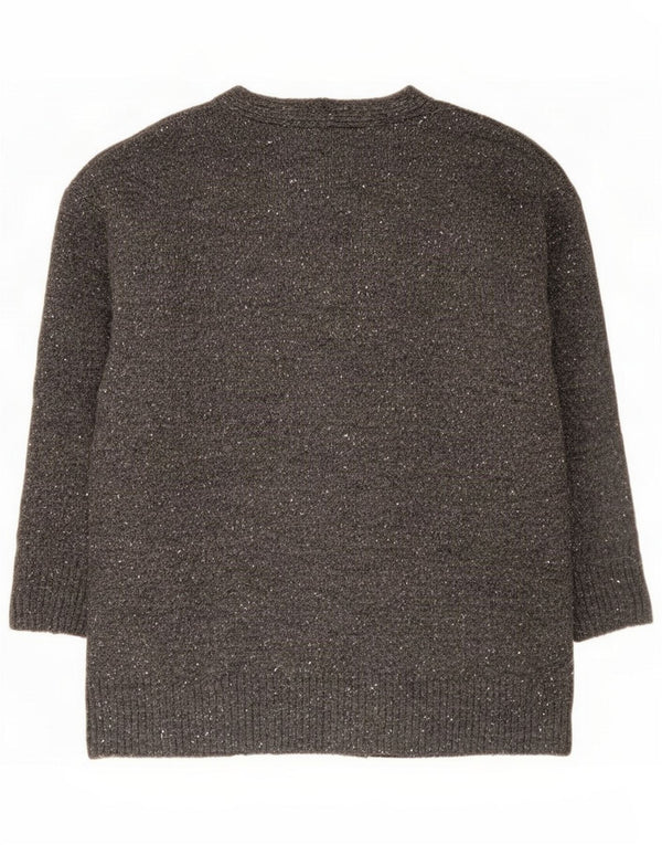 Pulover cardigan supradimensionat pentru femei Zara, cu mâneci 3/4, UK 10, mic, gri pete