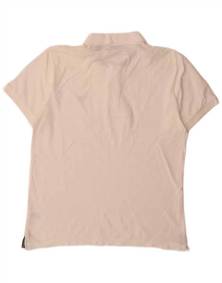 Tricou polo pentru bărbați Gant, mare, alb, din bumbac