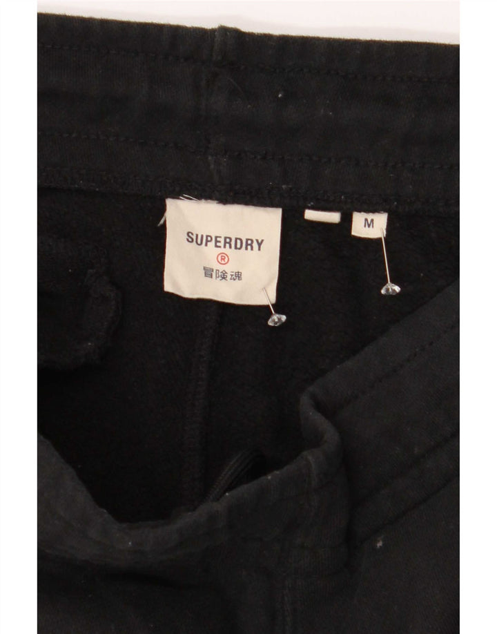 Pantaloni de trening pentru bărbați Superdry Pantaloni de jogging, bumbac mediu negru