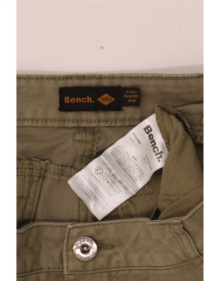 Pantaloni cargo subțiri pentru bărbați Bench L34 L30 bumbac kaki
