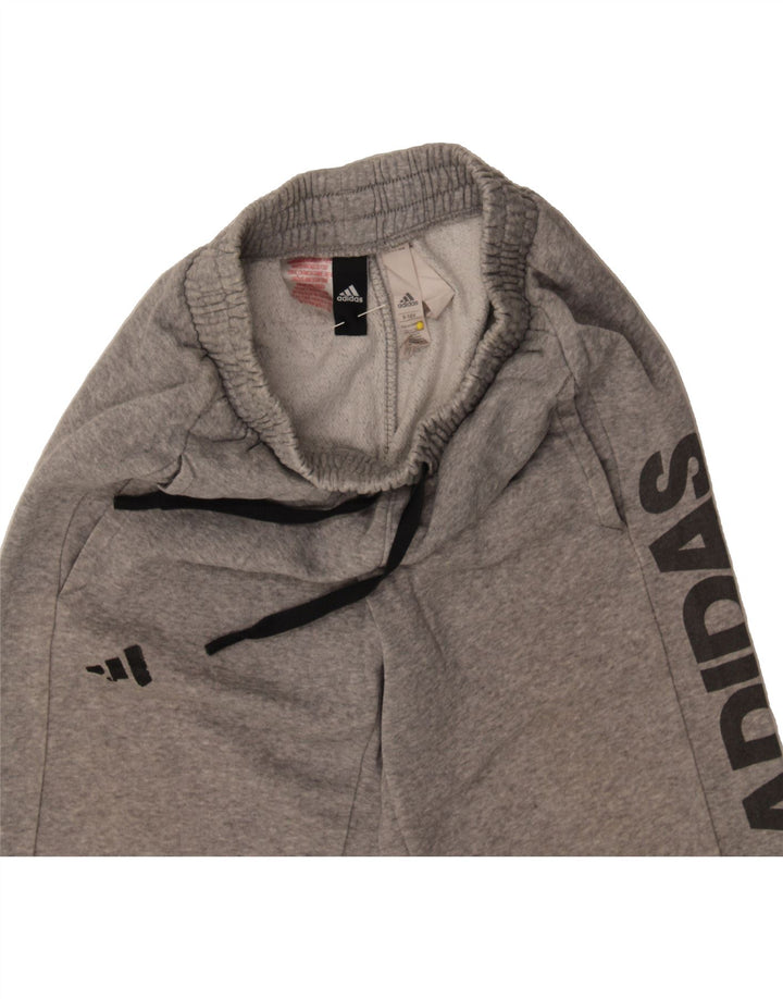 ADIDAS Boys Graphic Sport Shorts 9-10 Years  Grey Polyester Vintage Adidas and Second-Hand Adidas from Messina Hembry 