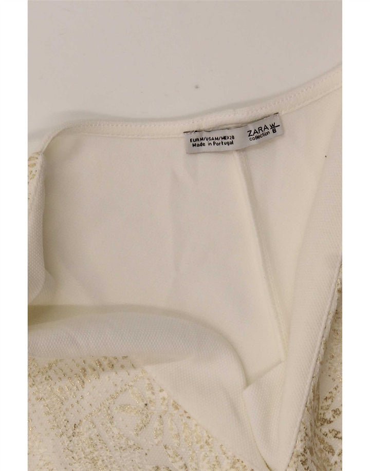 Rochie Schimbată pentru Damă Zara UK 12 Medium White Paisley