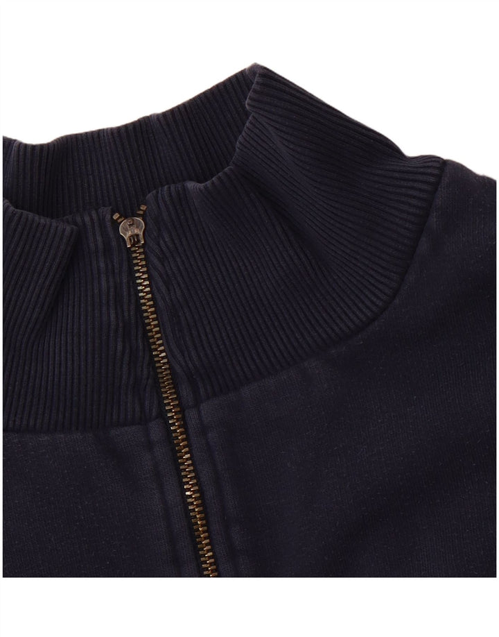 Pulover pentru bărbați NIKE, cu fermoar și gât, UK 45/47 XL, bumbac, albastru bleumarin