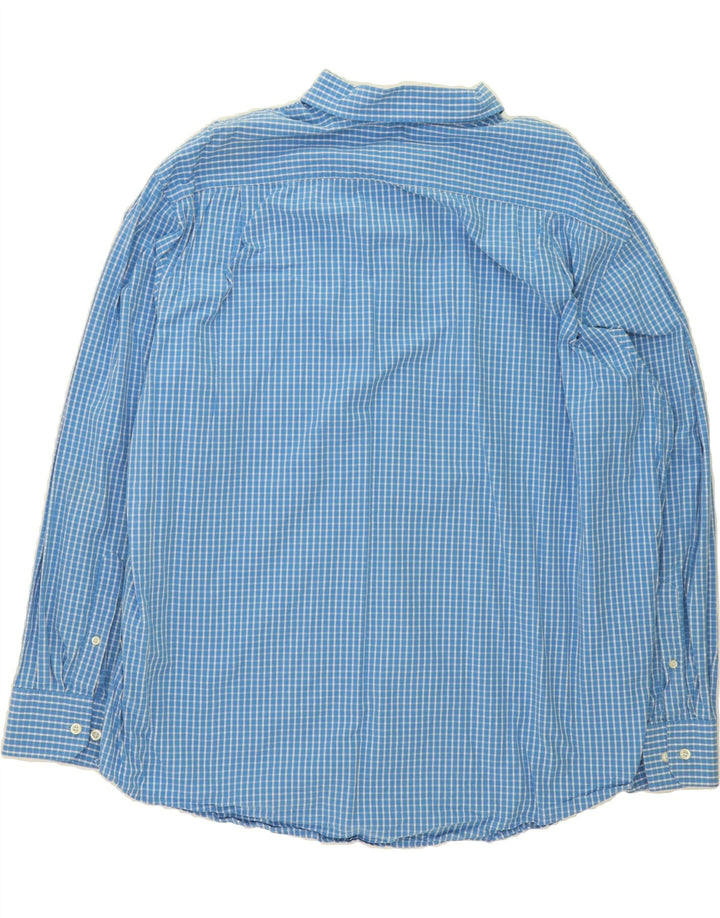 IZOD Mens Shirt 2XL Blue Check Cotton Vintage Izod and Second-Hand Izod from Messina Hembry 