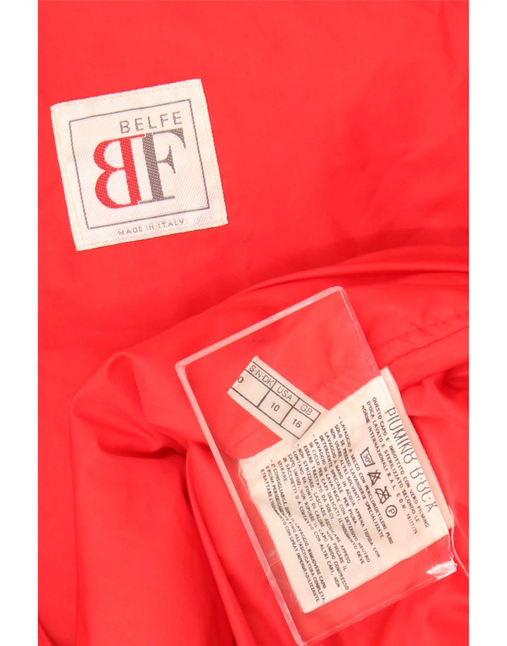 Jachetă căptușită supradimensionată Belfe & Femei UK 16 Large Red
