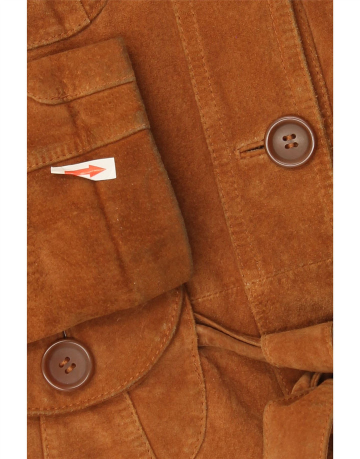 Jacheta de piele intoarsa pentru femei Vero Moda UK 10 Mica maro din piele